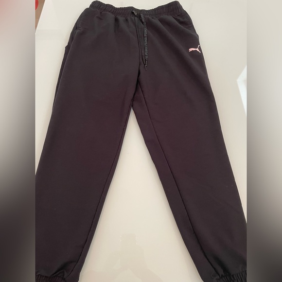 Puma Oversized Sweatpants Women’s Size Medium Pink Logo - Picture 4 of 5